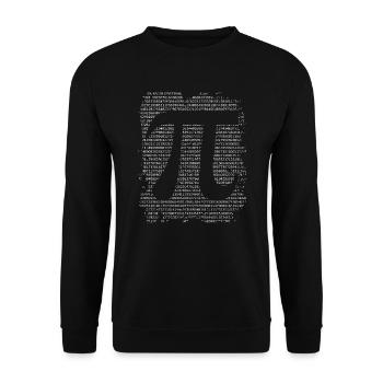Numéro de cercle Math Pi - Sweat-shirt Unisexe - noir - Devant - Alina (178cm) & Michal (187cm)