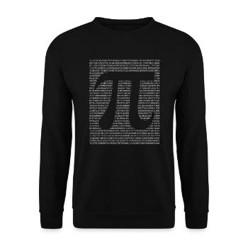 Numéro de cercle Math Pi - Sweat-shirt Unisexe - noir - Devant - Alina (178cm) & Michal (187cm)