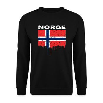 Norway flag - Unisex Sweatshirt - black - Front - Alina (178cm) & Michal (187cm)