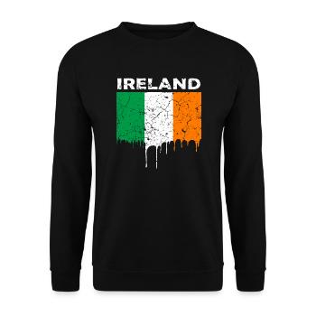 Ireland Flag - Unisex Sweatshirt - black - Front - Alina (178cm) & Michal (187cm)