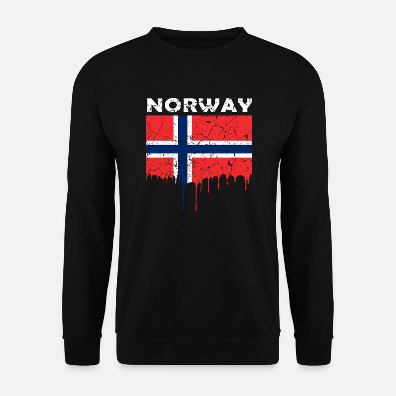 Norwegen Flagge - Unisex Pullover - Schwarz