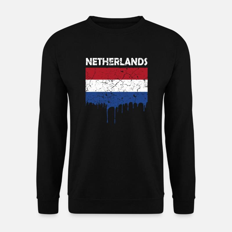 Niederlande Flagge - Unisex Pullover - Schwarz
