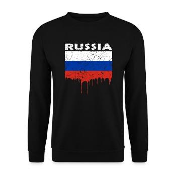 Russia - Unisex Sweatshirt - black - Front - Alina (178cm) & Michal (187cm)