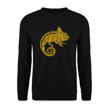 Tatouages tribaux maoris caméléons - Sweat-shirt Unisexe - noir - Devant - Alina (178cm) & Michal (187cm)
