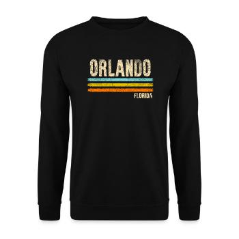 Orlando Florida - Unisex Pullover - Schwarz - Vorne - Alina (178cm) & Michal (187cm)