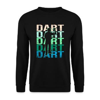 Darts darts - Unisex Sweatshirt - black - Front - Alina (178cm) & Michal (187cm)