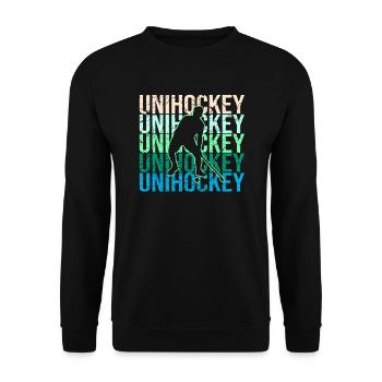 Unihockey - Unisex Pullover - Schwarz - Vorne - Alina (178cm) & Michal (187cm)