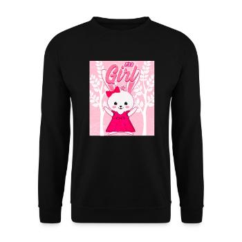 Baby girl daughter - Unisex Sweatshirt - black - Front - Alina (178cm) & Michal (187cm)
