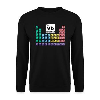 Volleyball Periodic Table - Unisex Sweatshirt - black - Front - Alina (178cm) & Michal (187cm)