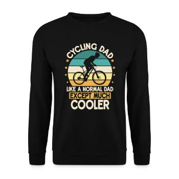 Mountain Bike Mountain Biker Bike Papa - Unisex Sweatshirt - black - Front - Alina (178cm) & Michal (187cm)