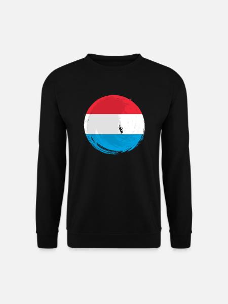 Luxemburg Flagge Luxemburgische Flagge Heimat - Unisex Pullover - Schwarz