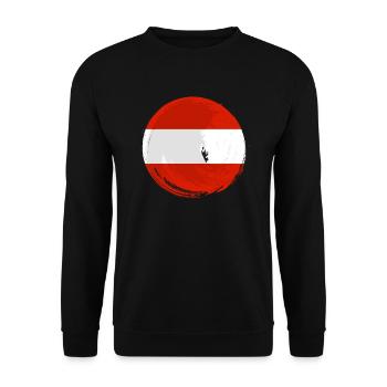 Drapeau de l’Autriche Drapeau autrichien AT - Sweat-shirt Unisexe - noir - Devant - Alina (178cm) & Michal (187cm)