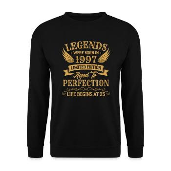Les légendes sont nées en 1997 édition limitée - Sweat-shirt Unisexe - noir - Devant - Alina (178cm) & Michal (187cm)