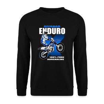 Enduro Offroad - Unisex Sweatshirt - black - Front - Alina (178cm) & Michal (187cm)