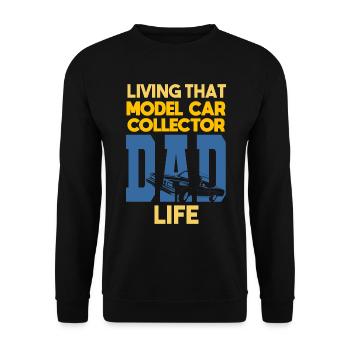 Living That Model Car Collector Dad Life Sammler - Unisex Sweatshirt - black - Front - Alina (178cm) & Michal (187cm)