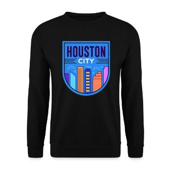 Conception de la ligne d’horizon de Houston pour les fiers résidents de Houston - Sweat-shirt Unisexe - noir - Devant - Alina (178cm) & Michal (187cm)