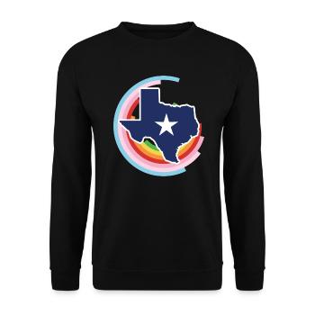 Conception de carte du Texas pour les fiers Texans LGBT + - Sweat-shirt Unisexe - noir - Devant - Alina (178cm) & Michal (187cm)