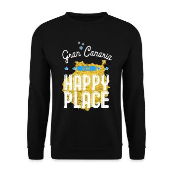 Île de vacances d'été de Gran Canaria - Sweat-shirt Unisexe - noir - Devant - Alina (178cm) & Michal (187cm)