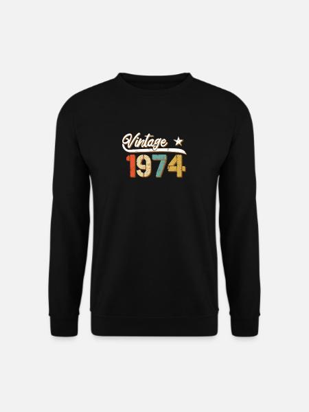 1974 Vintage - Unisex Pullover - Schwarz