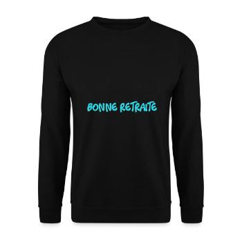 RETRAITE. RETRAITE. RETRAITEE. SENIOR. MAMIE. PAPY - Sweat-shirt Unisexe - noir - Devant - Alina (178cm) & Michal (187cm)