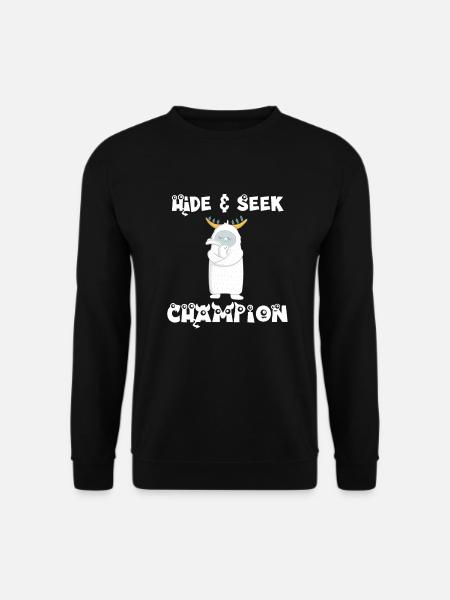 Hide and Seek Yeti - Unisex Sweatshirt - black