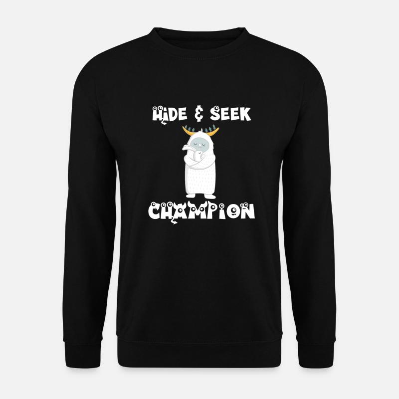 Hide and Seek Yeti - Unisex Sweatshirt - black