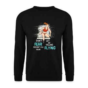 Athlétisme sport saut en hauteur haies fitness - Sweat-shirt Unisexe - noir - Devant - Alina (178cm) & Michal (187cm)