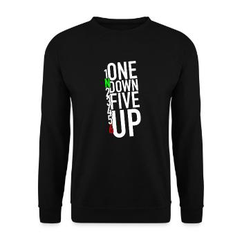 One down five up – 1N23456 - Unisex Sweatshirt - black - Front - Alina (178cm) & Michal (187cm)