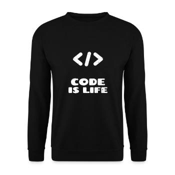 coding programmer gift idea - Unisex Sweatshirt - black - Front - Alina (178cm) & Michal (187cm)