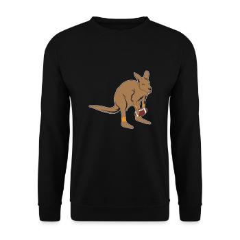 Kangaroo football - Unisex Sweatshirt - black - Front - Alina (178cm) & Michal (187cm)