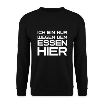 Thanksgiving Fest Weihnachtsessen Essen fun shirt - Unisex Pullover - Schwarz - Vorne - Alina (178cm) & Michal (187cm)