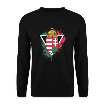 Ungarn National Symbol - Unisex Pullover - Schwarz - Vorne - Alina (178cm) & Michal (187cm)