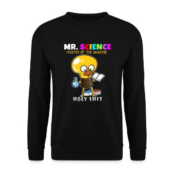 M. Science Science Ampoule Lampe Professeur - Sweat-shirt Unisexe - noir - Devant - Alina (178cm) & Michal (187cm)