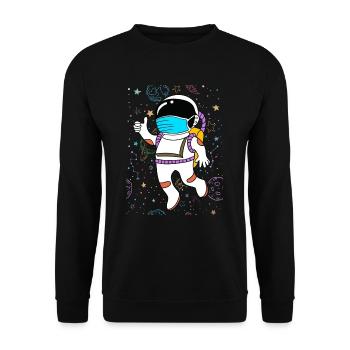 Witziges Zitat - Unisex Pullover - Schwarz - Vorne - Alina (178cm) & Michal (187cm)