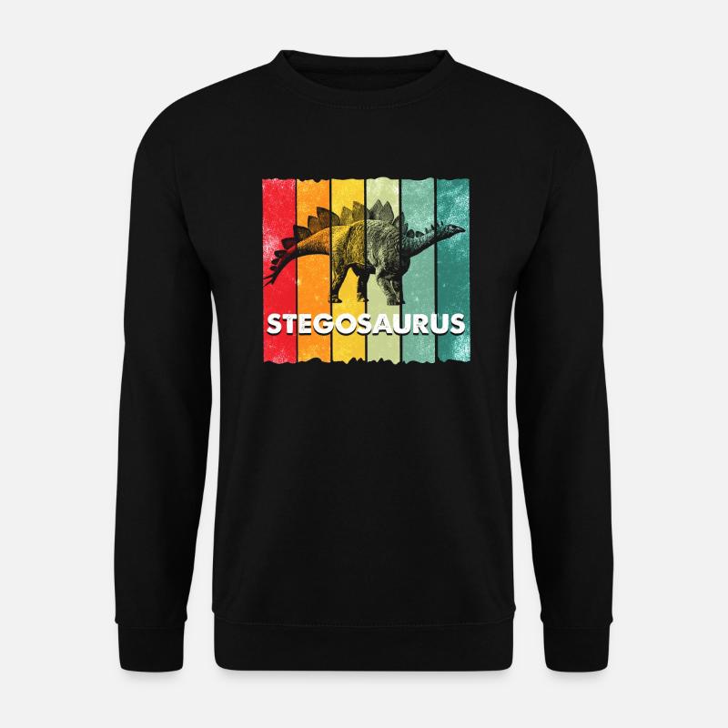 Stegosaurus Dinosaurs - Unisex Sweatshirt - black