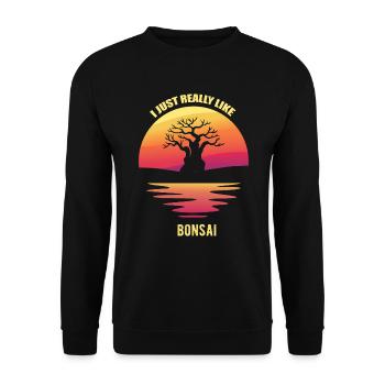Bonsai - Unisex Sweatshirt - black - Front - Alina (178cm) & Michal (187cm)