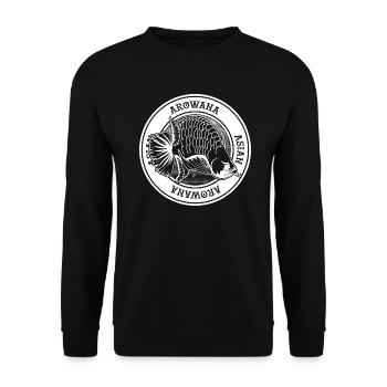 Asian Arowana Tattoo Style Monster Fish Keeper - Unisex Sweatshirt - black - Front - Alina (178cm) & Michal (187cm)