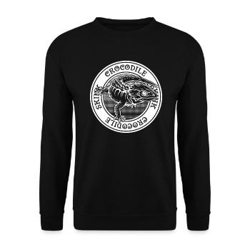 Red Eye Crocodile Skink Tattoo Style Reptile Owner - Sweat-shirt Unisexe - noir - Devant - Alina (178cm) & Michal (187cm)