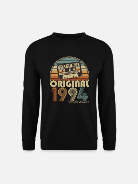 1994 Jahrgang Geburtstag Vintage Retro Geschenk - Unisex Pullover - Schwarz