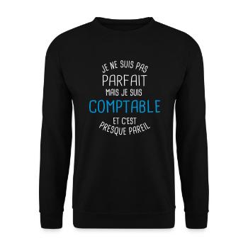 Pas parfait mais comptable - Sweat-shirt Unisexe - noir - Devant - Alina (178cm) & Michal (187cm)