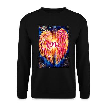 Ange de l’Amour - Sweat-shirt Unisexe - noir - Devant - Alina (178cm) & Michal (187cm)