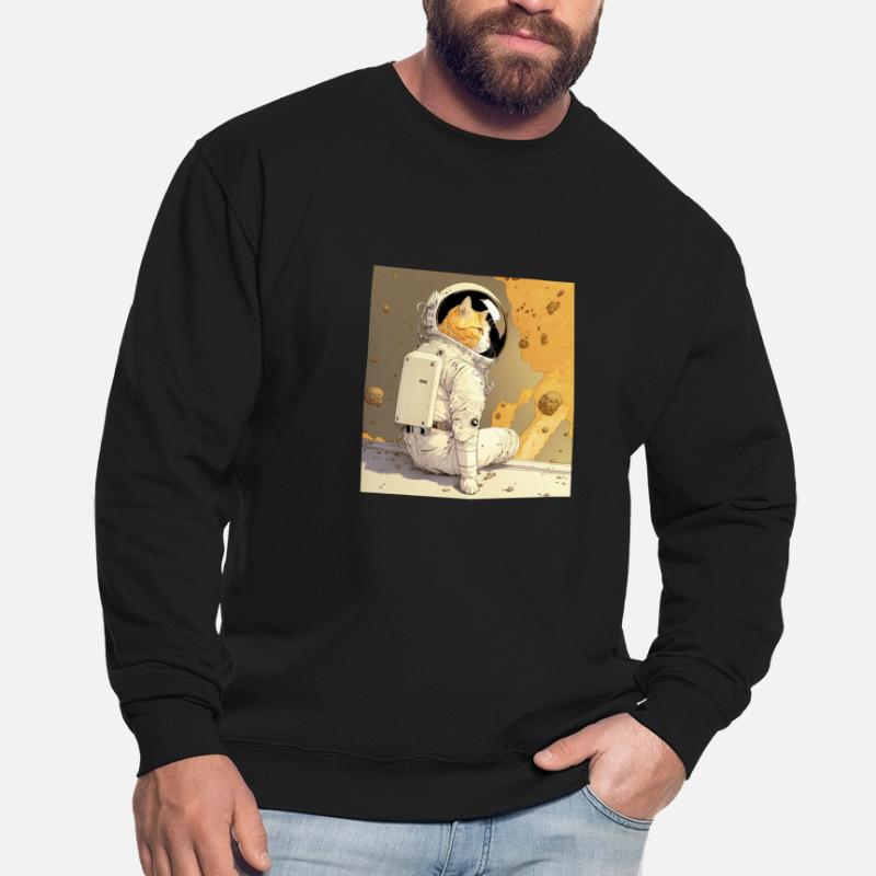 Chat astronaute spatial spatial Sweat-shirt Unisexe