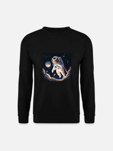 Spacecat Weltall Katze - Unisex Pullover - Schwarz