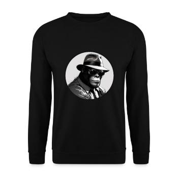 Gangster de singe - Sweat-shirt Unisexe - noir - Devant - Alina (178cm) & Michal (187cm)