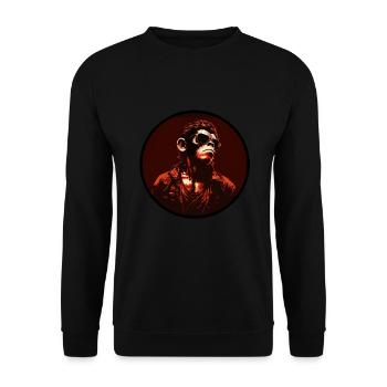 Affe Gangsterboss - Unisex Pullover - Schwarz - Vorne - Alina (178cm) & Michal (187cm)