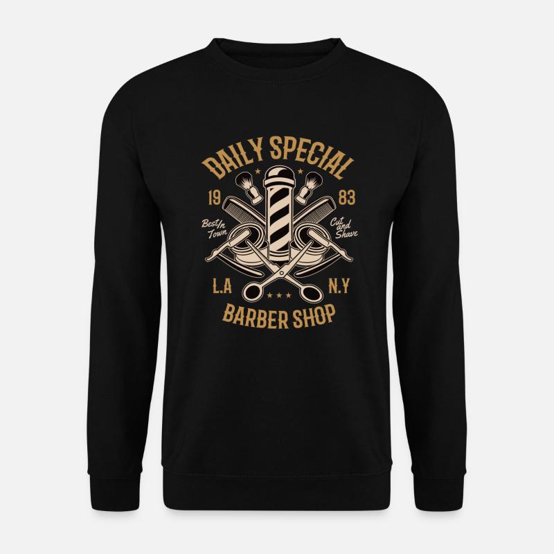 SPECIAL BARBER - Beauty und Barbier Shirt Motiv - Unisex Pullover - Schwarz