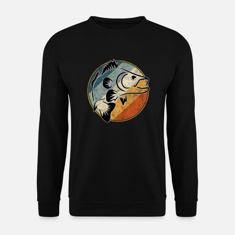 Retro Zander Angeln - Unisex Pullover - Schwarz