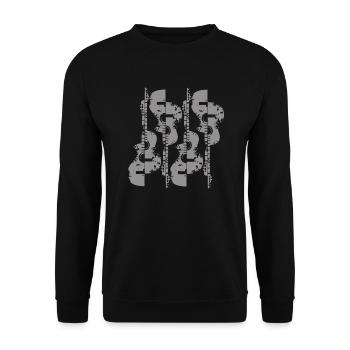 Guitar Artwork - Unisex Sweatshirt - black - Front - Alina (178cm) & Michal (187cm)