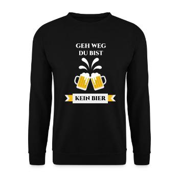 Geh weg du bist kein Bier - Volksfest Mallorca - Unisex Pullover - Schwarz - Vorne - Alina (178cm) & Michal (187cm)