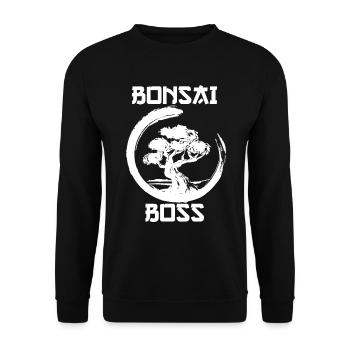 Bonsai Japan Tree Gift - Unisex Sweatshirt - black - Front - Alina (178cm) & Michal (187cm)
